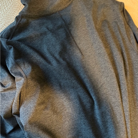 lululemon athletica Men’s Long Sleeve Quarter Zip Pullover - Dark Heather Blue - Picture 3 of 3